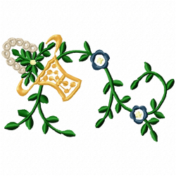 Flowers And Tree Embroidery Design 9